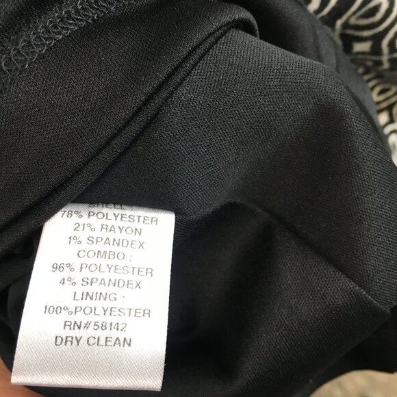 Maggy London Black and White Sleeveless Fit and Flare Lined Dress Size 8 - Picture 9 of 9